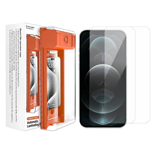 2Pcs For iPhone 12 Pro Tempered Glass Screen Protector HD Transparent with Dust Removal Install Tool