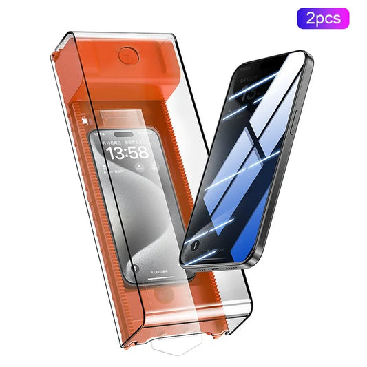2Pcs For iPhone 13 Pro Tempered Glass HD Clear Full Screen Protector with Auto Align Tool