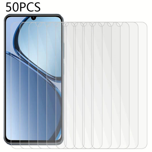 50PCS For Realme C63 4G Screen Protector 0.3mm HD 2.5D Tempered Glass Film