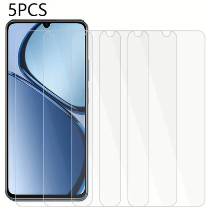 5PCS For For Realme C63 4G Screen Protector Tempered Glass Film No Bubble Case Friendly 2.5D