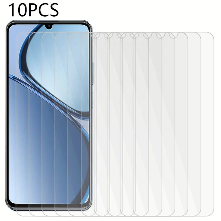 10PCS For Realme C63 4G Tempered Glass Phone Screen Protector 0.3mm 2.5D Clear Film