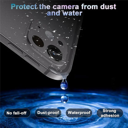 2Pcs For iPad Pro 11 (2024) / iPad Pro 13 (2024) Camera Lens Protector Metal Ring Tempered Glass Film