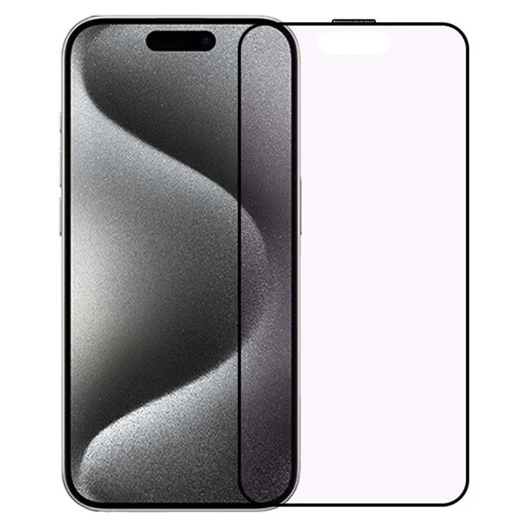 RURIHAI For iPhone 15 Pro Max Anti Purple Light Screen Protector Matte Full Glue Film
