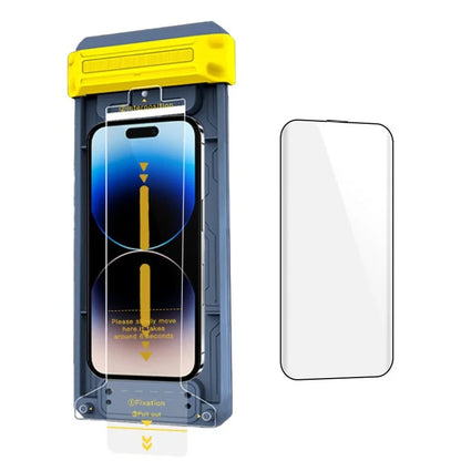RURIHAI For iPhone 15 Pro Max Screen Protector Clear 3D Curved Tempered Glass Film with Easy Installation Tool
