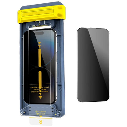 RURIHAI For iPhone 15 Pro Max Anti-Spy 3D Curved Full Screen Protector with Installation Tool