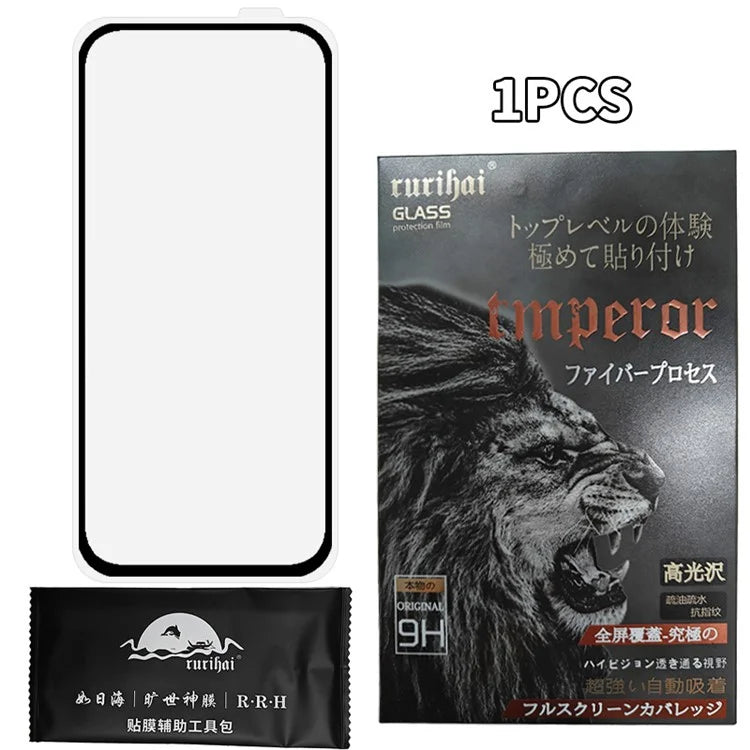 RURIHAI For Google Pixel 8a AR Screen Protector High Aluminium-Silicon Glass Silk Printing Film
