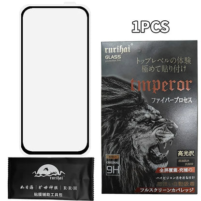 RURIHAI For Google Pixel 8a AR Screen Protector High Aluminium-Silicon Glass Silk Printing Film