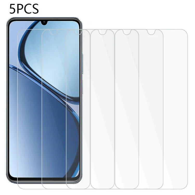 5PCS For Realme Narzo N63 4G Screen Protector 2.5D Shatterproof Tempered Glass Film