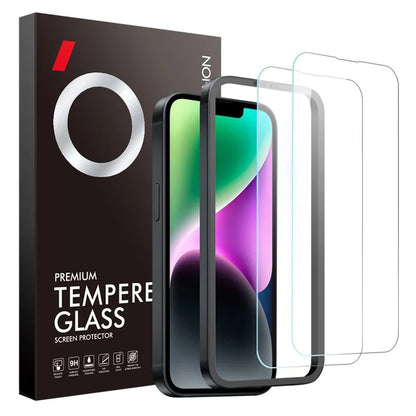 NORTHJO 2Pcs A+ For iPhone 14 Plus Tempered Glass Screen Protector 0.3mm 2.5D Clear Film with Installation Tool