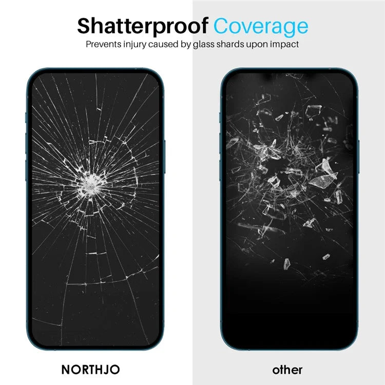 NORTHJO 2Pcs A+ For iPhone 14 Plus Tempered Glass Screen Protector 0.3mm 2.5D Clear Film with Installation Tool
