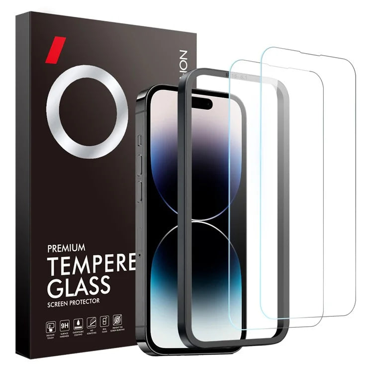 NORTHJO 2Pcs A+ For iPhone 14 Pro Clear Screen Protector 0.3mm 2.5D Tempered Glass Film with Installation Tool