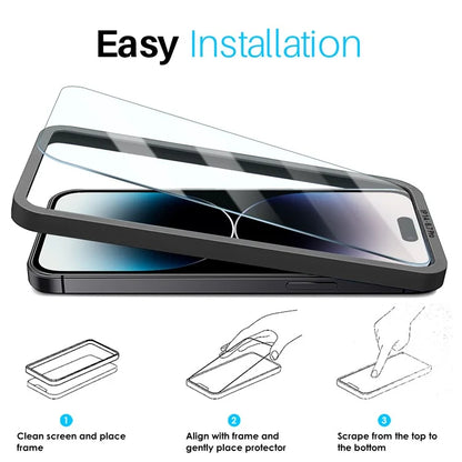 NORTHJO 2Pcs A+ For iPhone 14 Pro Max Tempered Glass Screen Protector 0.3mm 2.5D with Installation Tool
