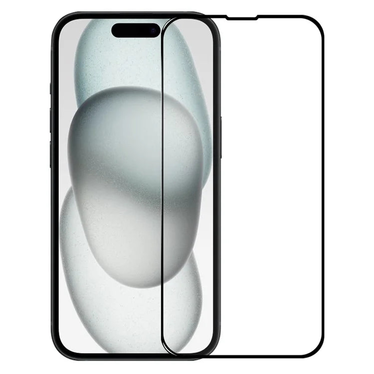 NORTHJO 2Pcs A+ For iPhone 15 Screen Protector 0.3mm High Aluminum-Silicon Glass Film with Alignment Frame