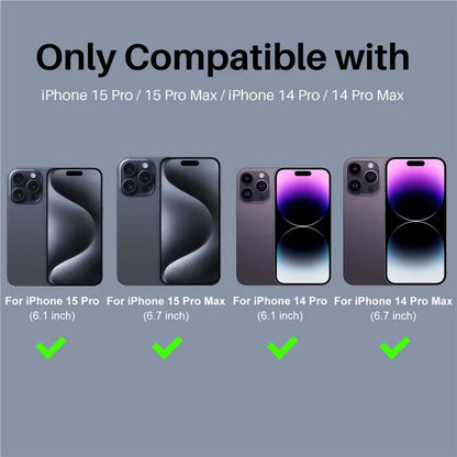 NORTHJO 2 Sets for iPhone 14 Pro / 14 Pro Max / 15 Pro / 15 Pro Max Tempered Glass Lens Protector CD Veins Metal Ring Lens Guard