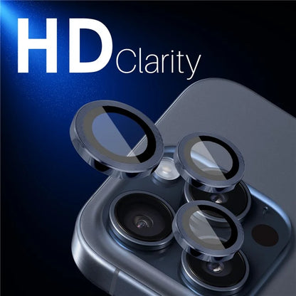 NORTHJO 2 Sets for iPhone 14 Pro / 14 Pro Max / 15 Pro / 15 Pro Max Tempered Glass Lens Protector CD Veins Metal Ring Lens Guard