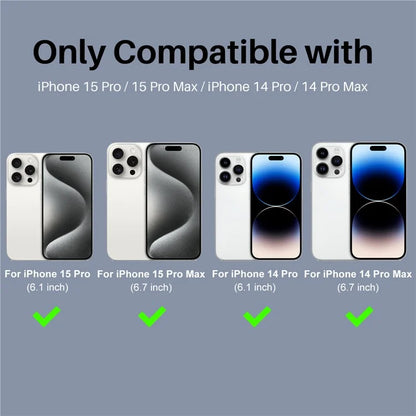 NORTHJO 2 Sets for iPhone 14 Pro / 14 Pro Max / 15 Pro / 15 Pro Max Tempered Glass Lens Protector CD Veins Metal Ring Lens Guard