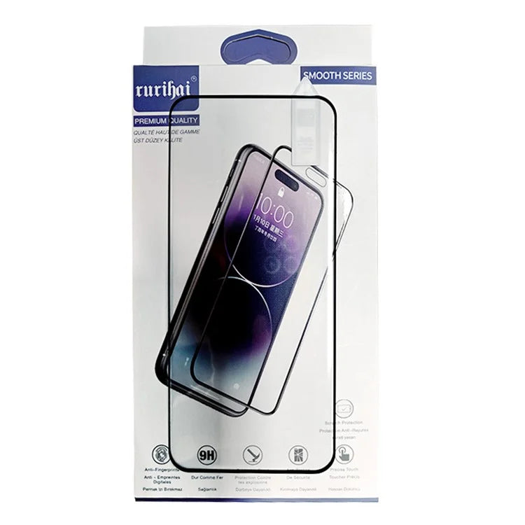 RURIHAI For For Honor 200 Pro 5G Screen Protector 3D Curved Full Coverage HD Clear (Support Fingerprint Unlock)