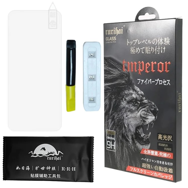 RURIHAI For Oppo Reno12 5G (Global) Screen Protector 3D UV Liquid Ultra Clear Full Glue Film
