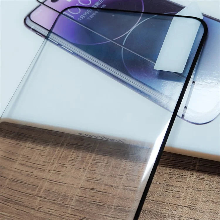RURIHAI For Oppo Reno12 Pro 5G (Global) Screen Protector High Aluminium-Silicon Glass, 3D Curved Edge