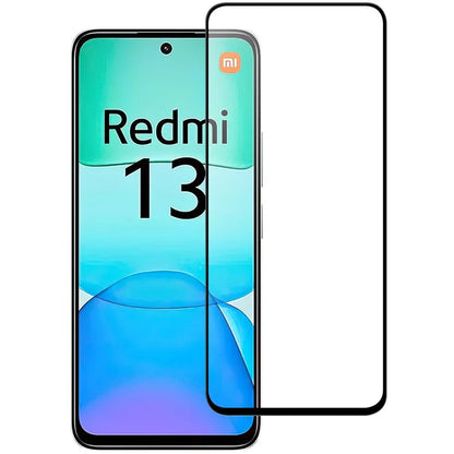For Xiaomi Redmi 13 4G AGC Glass Screen Protector Full Glue Black Edge Screen Film