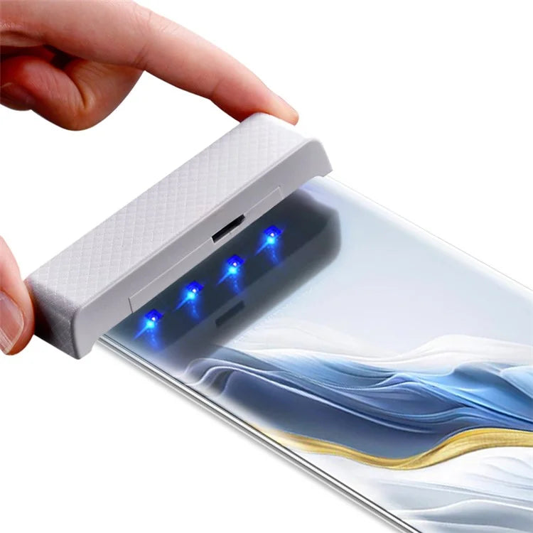 AMORUS For Honor Magic6 Pro 5G UV Liquid Full Screen Protector Cover 3D Curved Tempered Glass Film