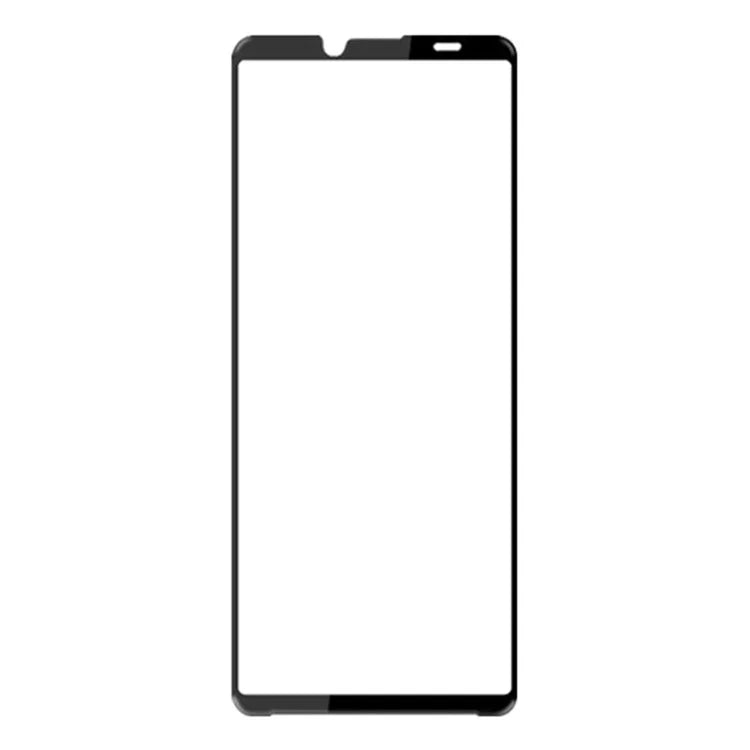 AMORUS For Sony Xperia 10 VI Tempered Glass Screen Protector Full Glue Silk Printing Edge, Black
