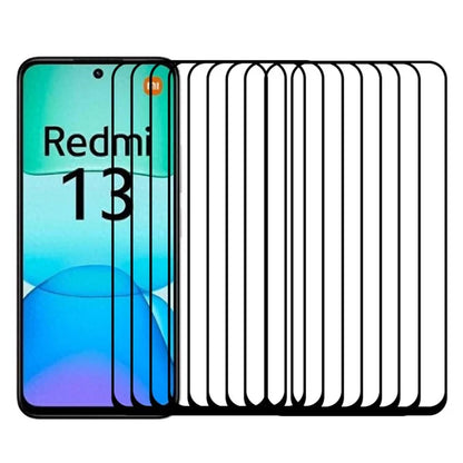 RURIHAI 10Pcs For Xiaomi Redmi 13 4G Screen Protector Ultra Clear High Aluminum-Silicon Glass Film
