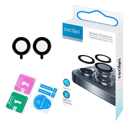 RURIHAI 2Pcs For iPad Air 11 (2024) Camera Lens Protector Metal Ring CSG Glass AR Clear Lens Film