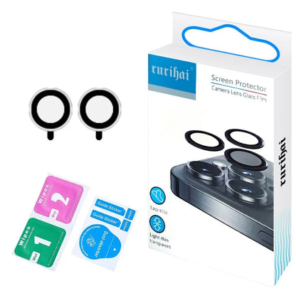 RURIHAI 2Pcs For iPad Air 11 (2024) Camera Lens Protector Metal Ring CSG Glass AR Clear Lens Film
