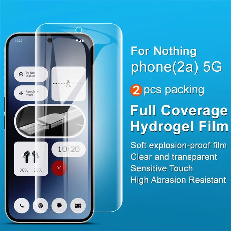IMAK 2Pcs / Set Hydrogel Film III For Nothing Phone (2a) Screen Protector TPU Film Scratchproof, Bubble Free