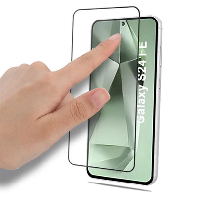 MOCOLO For Samsung Galaxy S24 FE Tempered Glass Full Screen Protector Silk Printing, Black