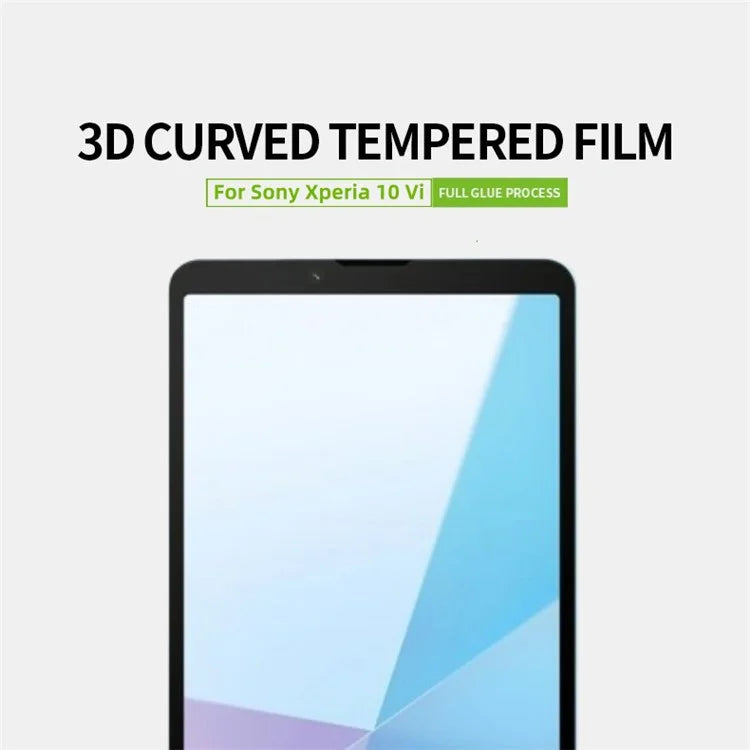 PINWUYO JK 3D Tempered Glass Film Series-2 for Sony Xperia 10 VI Screen Protector AGC Glass Film Curved Edges