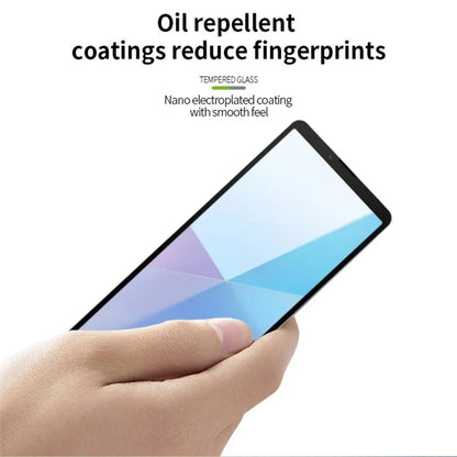 PINWUYO JK 3D Tempered Glass Film Series-2 for Sony Xperia 10 VI Screen Protector AGC Glass Film Curved Edges