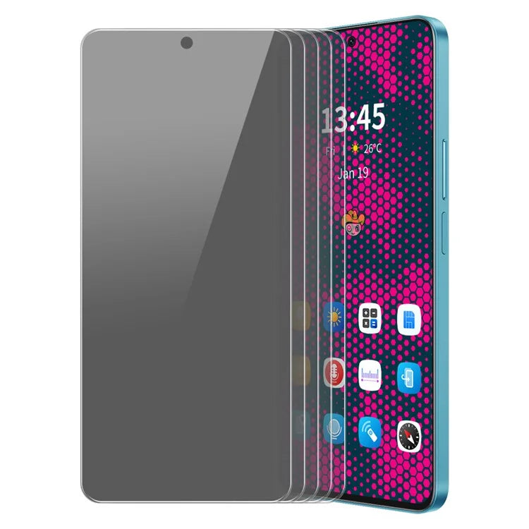 ENKAY HAT PRINCE 5Pcs For Motorola Moto G Stylus 5G (2024) Screen Protector Anti Spy High Aluminium-Silicon Glass Film