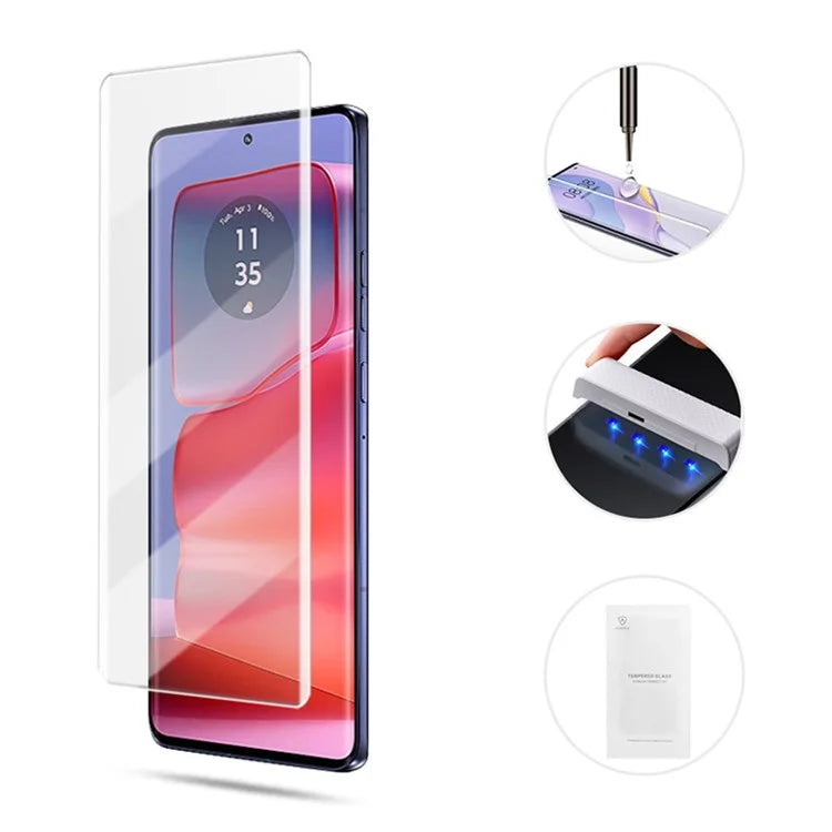 AMORUS For Motorola Edge 50 Ultra 5G / Moto X50 Ultra 5G / Edge 50 Pro 5G Screen Protector UV Liquid Tempered Glass Film