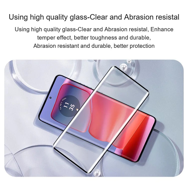 AMORUS For Motorola Edge 50 Ultra 5G / Moto X50 Ultra 5G / Edge 50 Pro 5G Screen Protector Tempered Glass 3D Curved HD Clear Film