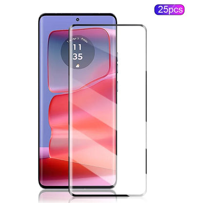 MOCOLO 25Pcs For Motorola Edge 50 Ultra 5G / Moto X50 Ultra 5G / Edge 50 Pro 5G Screen Protector 3D Curved Tempered Glass Film