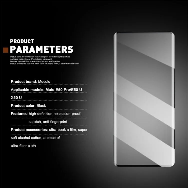 MOCOLO 25Pcs For Motorola Edge 50 Ultra 5G / Moto X50 Ultra 5G / Edge 50 Pro 5G Screen Protector 3D Curved Tempered Glass Film