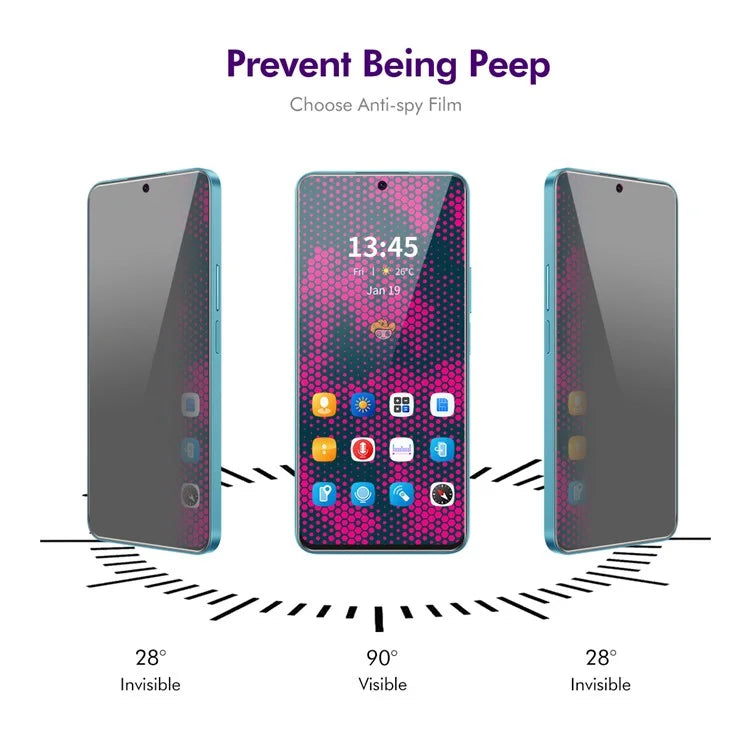 ENKAY HAT PRINCE 5Pcs For itel P55 Anti-Spy Screen Protector Smooth Touch