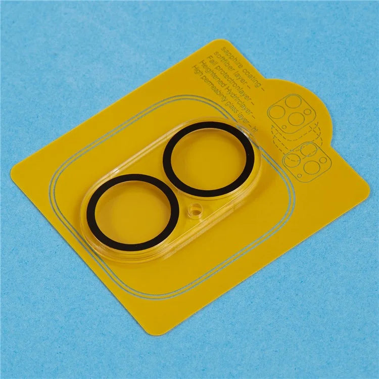 For iPhone 16 / 16 Plus Camera Lens Protector Built-In Black Circles Tempered Glass Lens Film