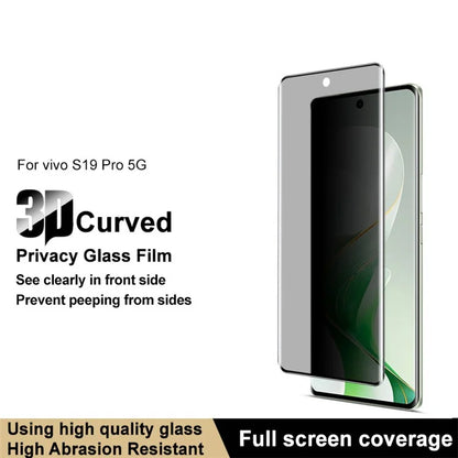 IMAK For vivo S19 Pro 5G / V40 5G / V40 Pro 5G Anti-Spy Screen Protector 3D Curved Tempered Glass Film Full Cover