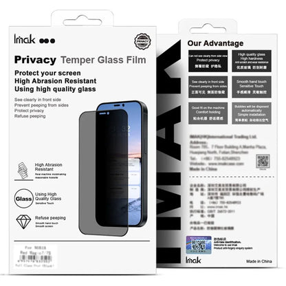 IMAK For vivo S19 Pro 5G / V40 5G / V40 Pro 5G Anti-Spy Screen Protector 3D Curved Tempered Glass Film Full Cover