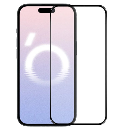 NORTHJO A+ For iPhone 16 Plus / 15 Plus High Aluminum-Silicon Screen Protector Silk Printing Edge, Black