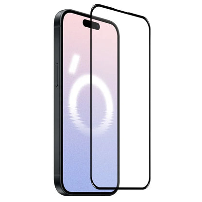 NORTHJO A+ For iPhone 16 0.3mm 2.5D Full Screen Protector Silk Printing Black Edge, Black