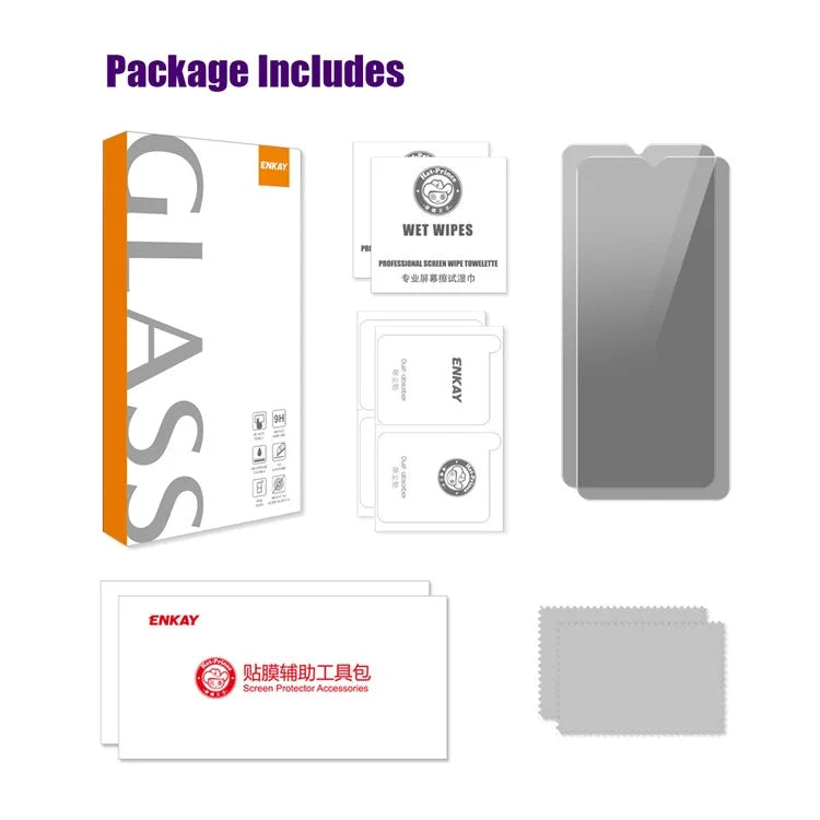 ENKAY HAT PRINCE 2Pcs For Realme C33 4G / C33 2023 4G Screen Protector 28-Degree Anti-Peeping