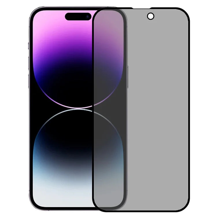 For iPhone 16 Plus Screen Protector Full Coverage Anti-Spy Silk Printing Tempered Glass Film