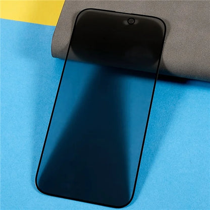 For iPhone 16 Plus Screen Protector Full Coverage Anti-Spy Silk Printing Tempered Glass Film