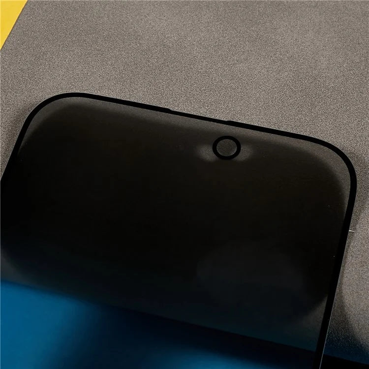 For iPhone 16 Plus Screen Protector Full Coverage Anti-Spy Silk Printing Tempered Glass Film
