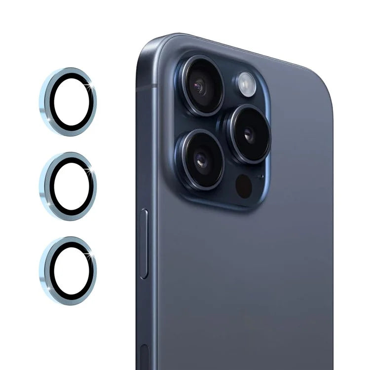 ENKAY HAT PRINCE 1Set For iPhone 16 Pro / 16 Pro Max Camera Lens Protector Metal Individual Ring Lens Film