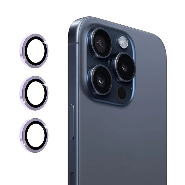 ENKAY HAT PRINCE 1Set For iPhone 16 Pro / 16 Pro Max Camera Lens Protector Metal Individual Ring Lens Film